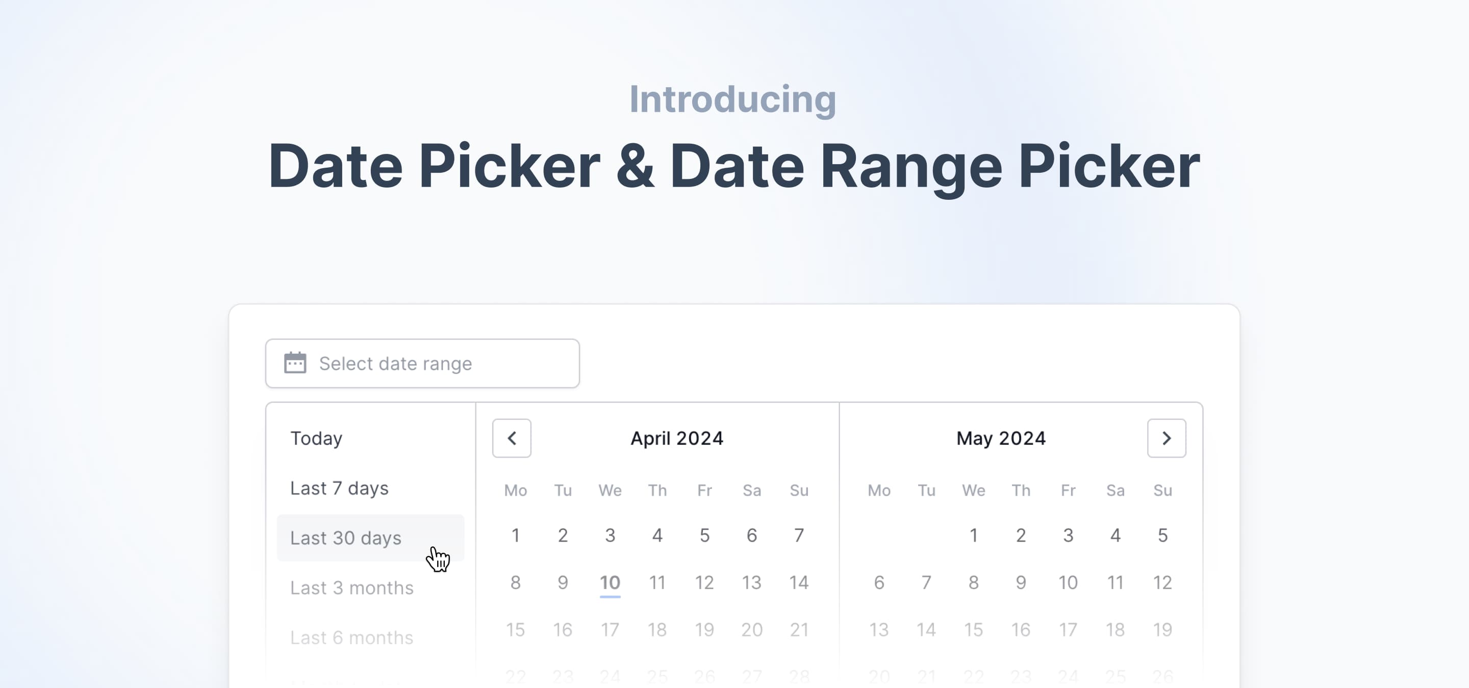 Date Picker opened