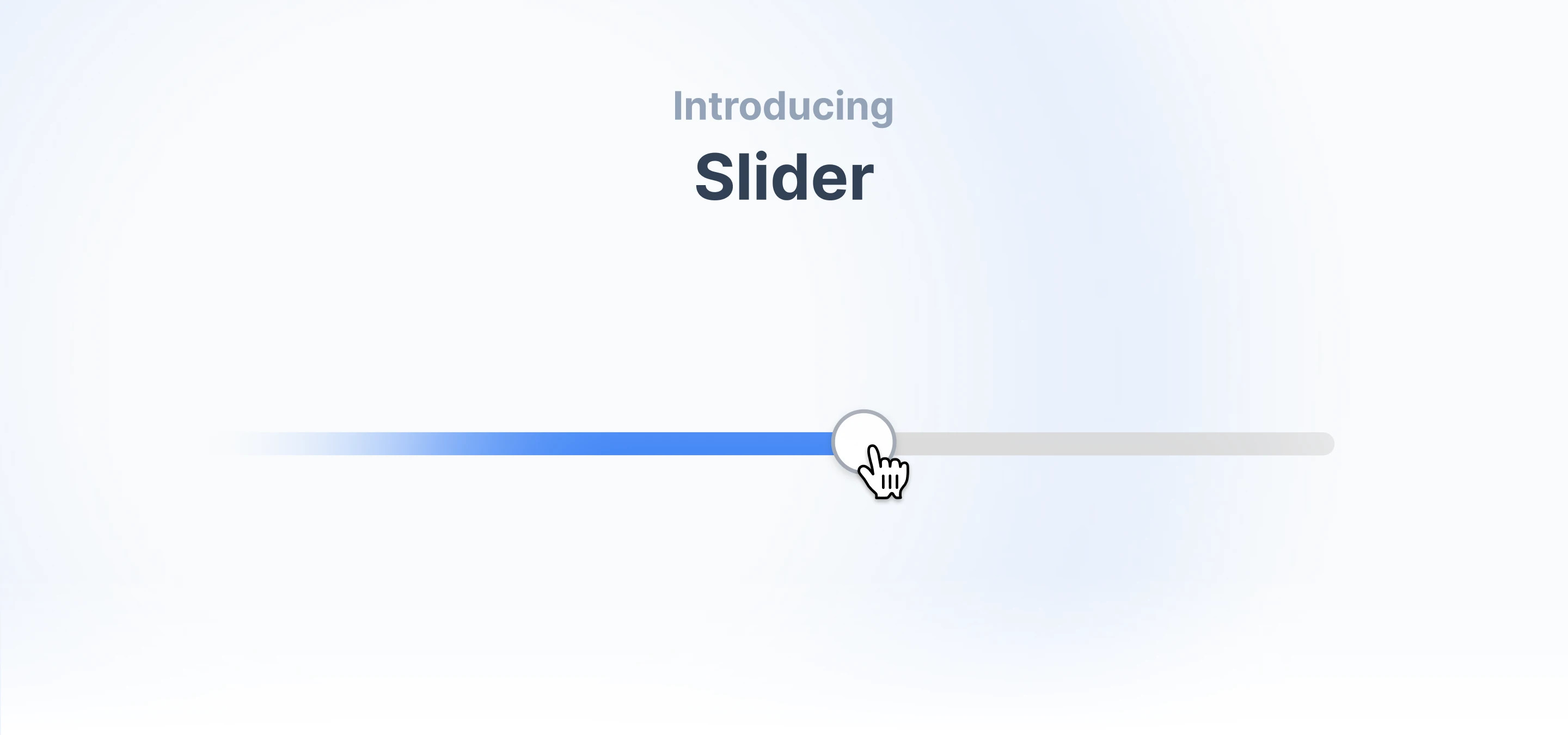 Slider with cursor on the draggable thumb.